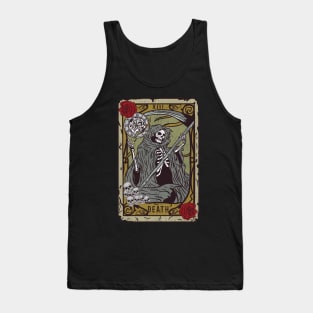 Vintage Death Tarot Card I Occult Skull Reaper print Tank Top